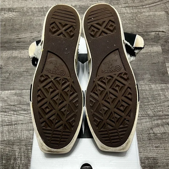 Rick Owens x Converse Black and White High-Top Sneakers - Picture 6 of 10